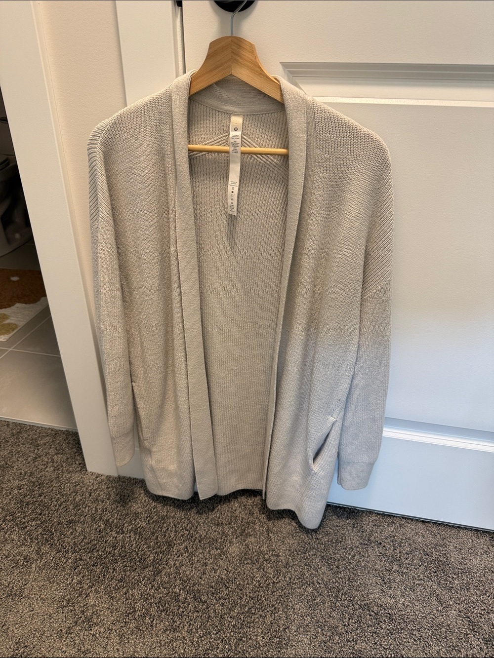 lululemon athletica Light Beige Open-Front Cardigan
